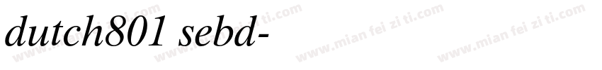 dutch801 sebd字体转换